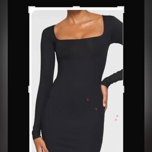 SKIMS Black Long Sleeve Dress NWT